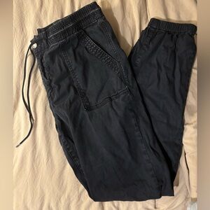 High waisted jogger pants.